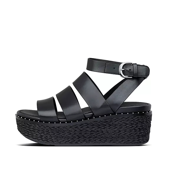 Sandali Con Zeppa Donna FitFlop ELOISE Espadrillas Nere | 50163922