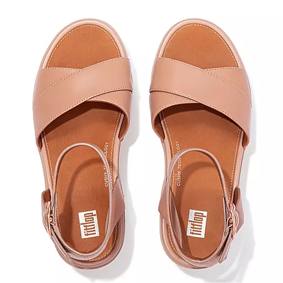 Sandali Con Zeppa Donna FitFlop PILAR Pelle Beige | 67970319