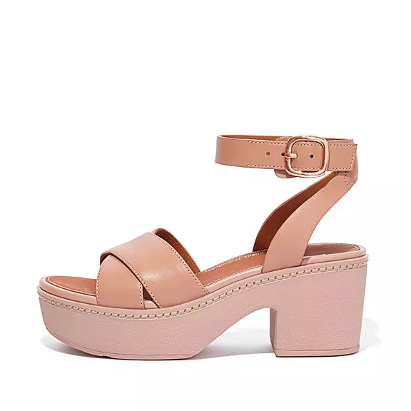 Sandali Con Zeppa Donna FitFlop PILAR Pelle Beige | 67970319