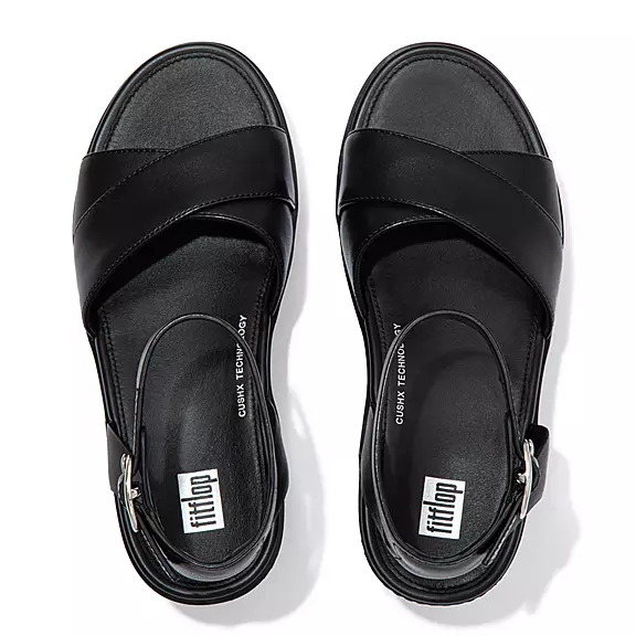 Sandali Con Zeppa Donna FitFlop PILAR Pelle Nere | 90828276
