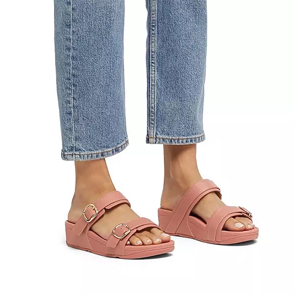 Sandali Donna FitFlop LULU Adjustable Pelle Rosa | 55248093
