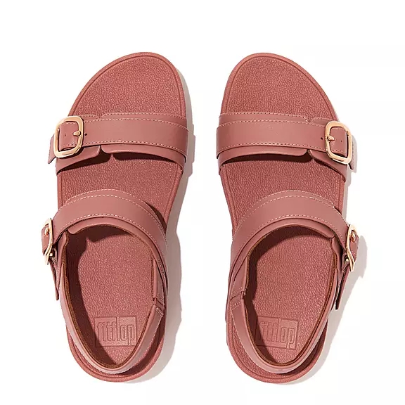 Sandali Donna FitFlop LULU Adjustable Pelle Rosa | 74477884