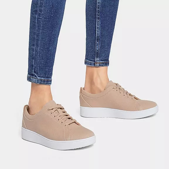 Scarpe Da Ginnastica Donna FitFlop RALLY Tela Beige | 22478327