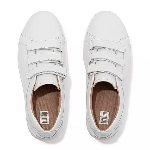 Scarpe Da Ginnastica Donna FitFlop RALLY Cinturino Pelle Bianche | 31257735