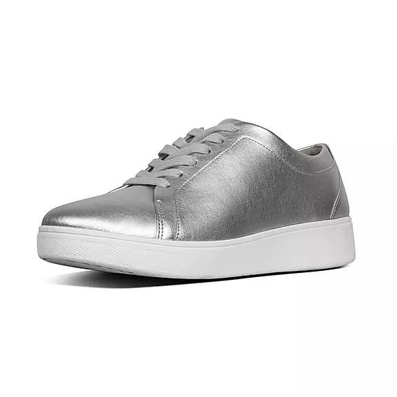 Scarpe Da Ginnastica Donna FitFlop RALLY Pelle Argento | 32821636