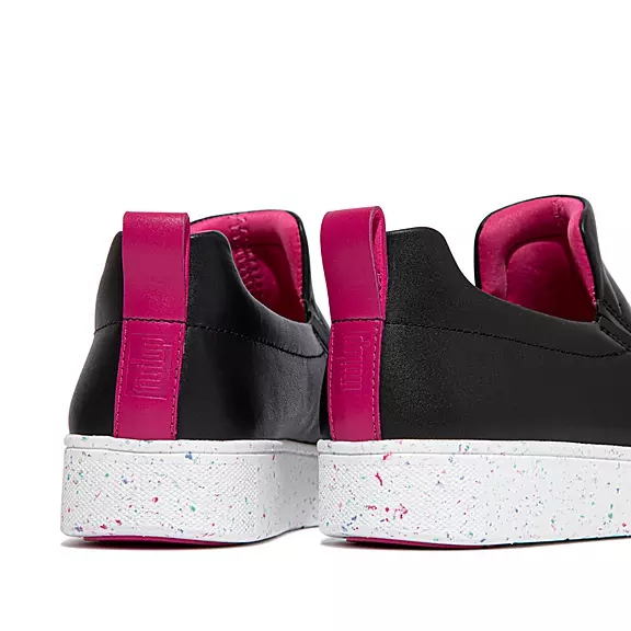 Scarpe Da Ginnastica Donna FitFlop RALLY Speckle-Sole Pelle Skate Nere | 36530923