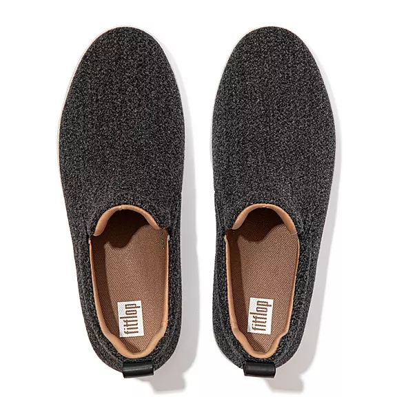 Scarpe Da Ginnastica Donna FitFlop RALLY Felt Slip-On Grigie | 37724993