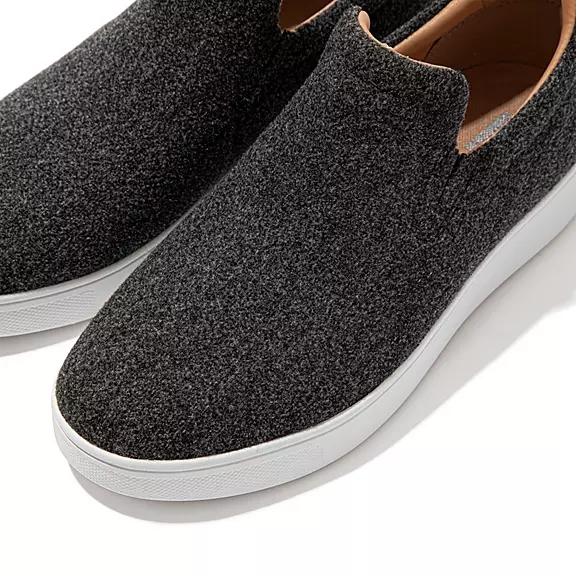 Scarpe Da Ginnastica Donna FitFlop RALLY Felt Slip-On Grigie | 37724993