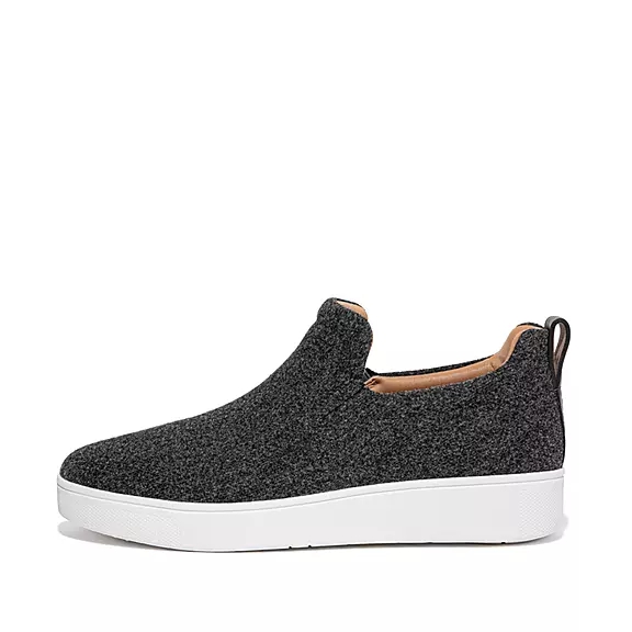 Scarpe Da Ginnastica Donna FitFlop RALLY Felt Slip-On Grigie | 37724993