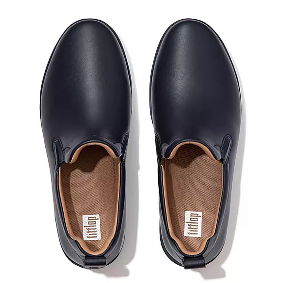 Scarpe Da Ginnastica Donna FitFlop RALLY Pelle Skate Blu Marino | 69805075