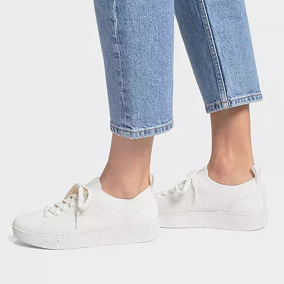 Scarpe Da Ginnastica Donna FitFlop RALLY E01 Multi-Knit Bianche | 72158005
