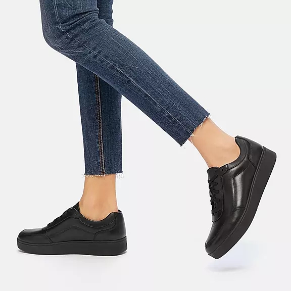 Scarpe Da Ginnastica Donna FitFlop RALLY X Pelle Nere | 79903012
