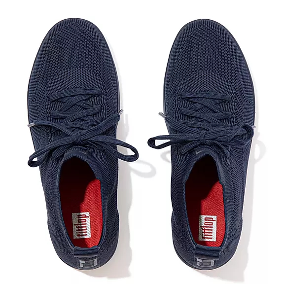 Scarpe Da Ginnastica Donna FitFlop RALLY Acqua-Resistant Knit High-Top Blu Marino | 83622314