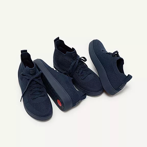 Scarpe Da Ginnastica Donna FitFlop RALLY Acqua-Resistant Knit Blu Marino | 88757594