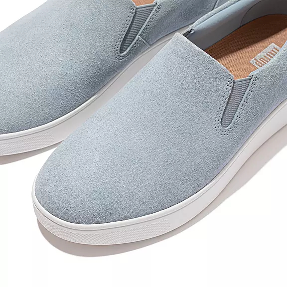 Scarpe Da Ginnastica Donna FitFlop RALLY Pelle Scamosciata Slip-On Blu | 96306889