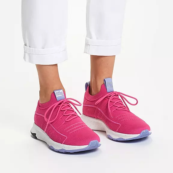 Scarpe Da Ginnastica Donna FitFlop VITAMIN FF E01 Knit Sports Fucsia Rosa | 17947522