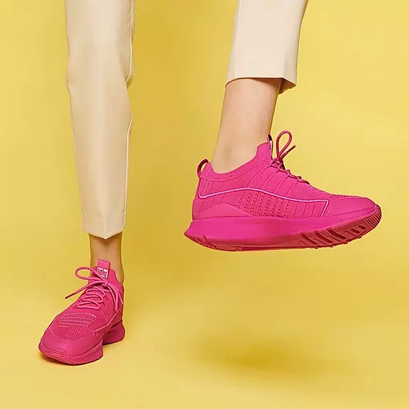 Scarpe Da Ginnastica Donna FitFlop VITAMIN FF Knit Sports Fucsia Rosa | 20065789