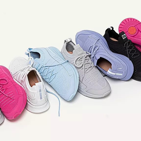 Scarpe Da Ginnastica Donna FitFlop VITAMIN FF Knit Sports Fucsia Rosa | 20065789