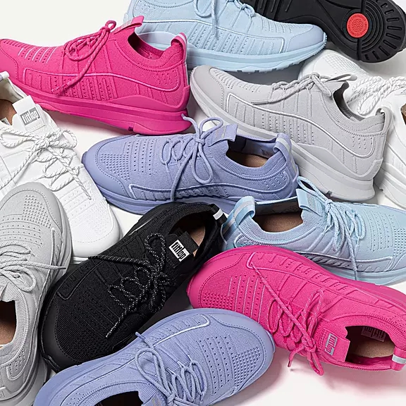 Scarpe Da Ginnastica Donna FitFlop VITAMIN FF Knit Sports Nere | 54058267
