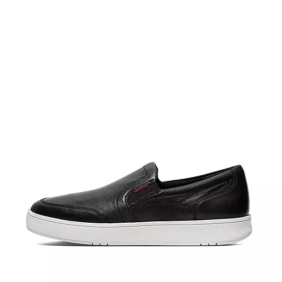 Scarpe Da Ginnastica Uomo FitFlop RALLY X Pelle Slip-On Nere | 64173610