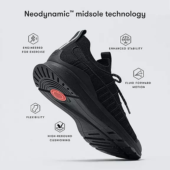 Scarpe Da Ginnastica Uomo FitFlop VITAMIN FF Knit Sports Nere | 48054402