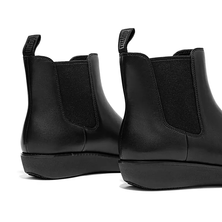 Stivaletti Chelsea Donna FitFlop SUMI Impermeabili Pelle Nere | 10879689