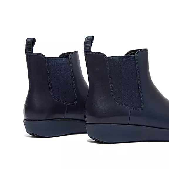 Stivaletti Chelsea Donna FitFlop SUMI Impermeabili Pelle Blu Marino | 90286796
