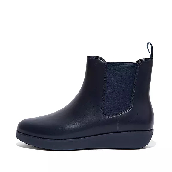Stivaletti Chelsea Donna FitFlop SUMI Impermeabili Pelle Blu Marino | 90286796