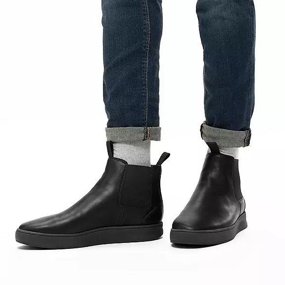 Stivaletti Chelsea Uomo FitFlop MARGAN Impermeabili Pelle Nere | 49171815
