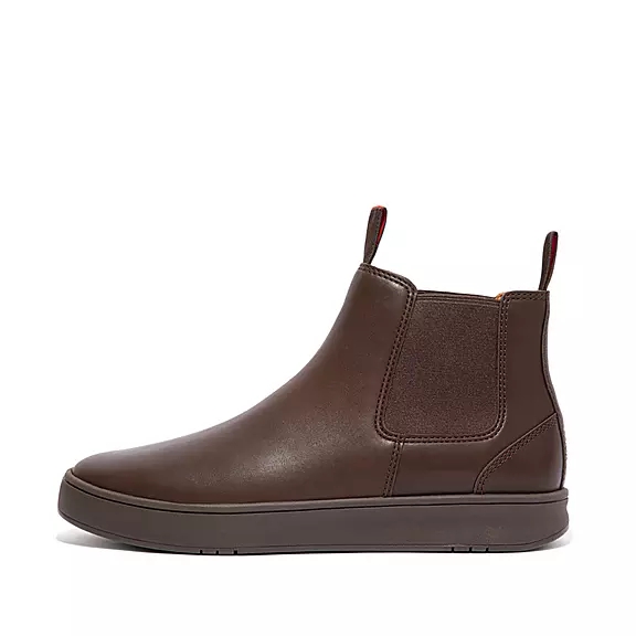 Stivaletti Chelsea Uomo FitFlop MARGAN Impermeabili Pelle Cioccolato | 81118038