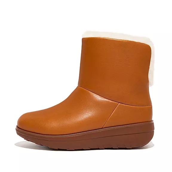 Stivaletti Donna FitFlop MUKLUK SHORTY Impermeabili Shearling-Foderati Marroni Chiaro | 65339986