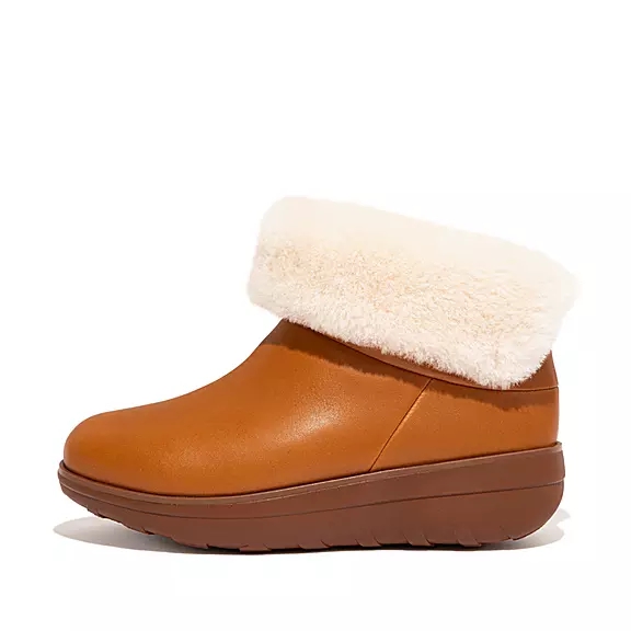 Stivaletti Donna FitFlop MUKLUK SHORTY Impermeabili Shearling-Foderati Marroni Chiaro | 65339986