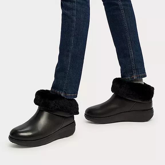 Stivaletti Donna FitFlop MUKLUK SHORTY Impermeabili Shearling-Foderati Nere | 86702507