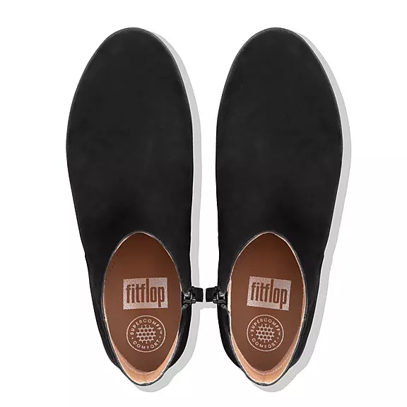 Stivaletti Donna FitFlop SUMI Pelle Scamosciata Nere | 58371140