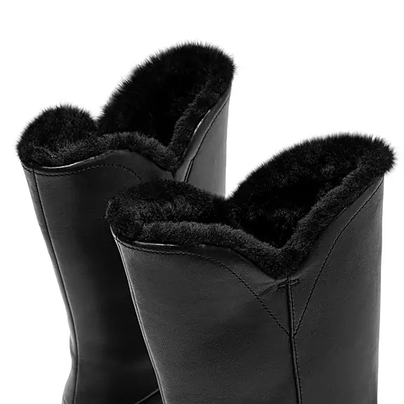 Stivali Donna FitFlop MUKLUK Impermeabili Shearling Calf Nere | 48469059