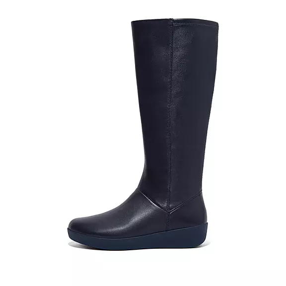 Stivali Donna FitFlop SUMI Stretch Knee-High Blu Marino | 29970422