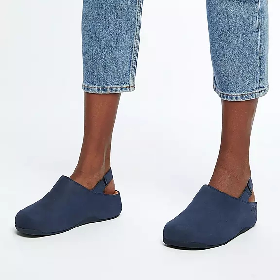 Zoccoli Donna FitFlop SHUV Nubuck Back-Cinturino Blu Marino | 92112282