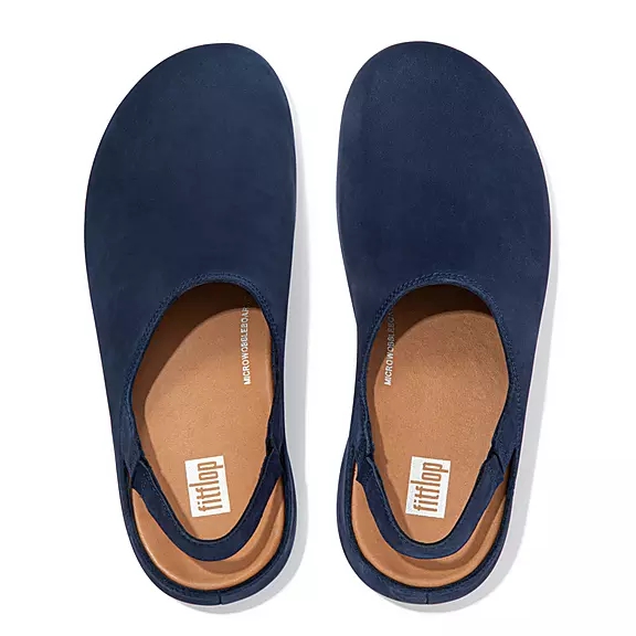 Zoccoli Donna FitFlop SHUV Nubuck Back-Cinturino Blu Marino | 92112282