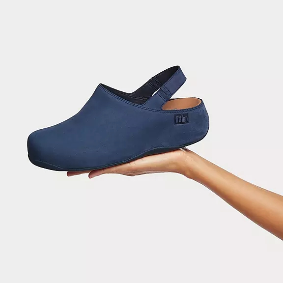 Zoccoli Donna FitFlop SHUV Nubuck Back-Cinturino Blu Marino | 92112282