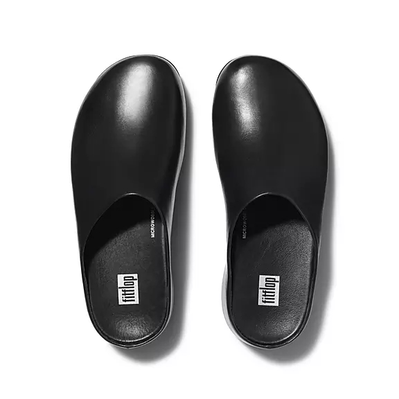 Zoccoli Donna FitFlop SHUV Pelle Nere | 79256434