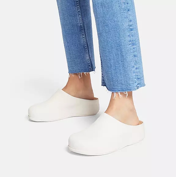 Zoccoli Donna FitFlop SHUV Tela Bianche | 66053096