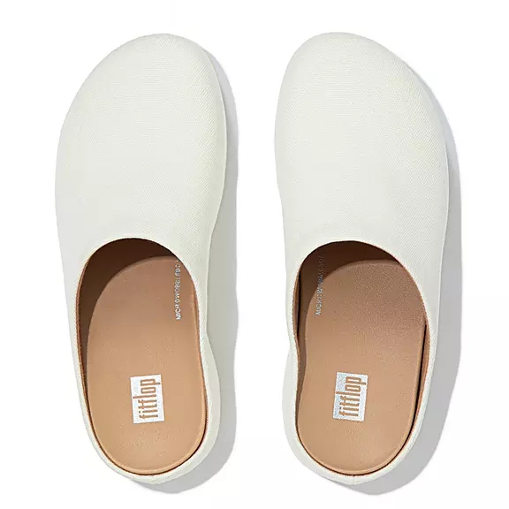 Zoccoli Donna FitFlop SHUV Tela Bianche | 66053096