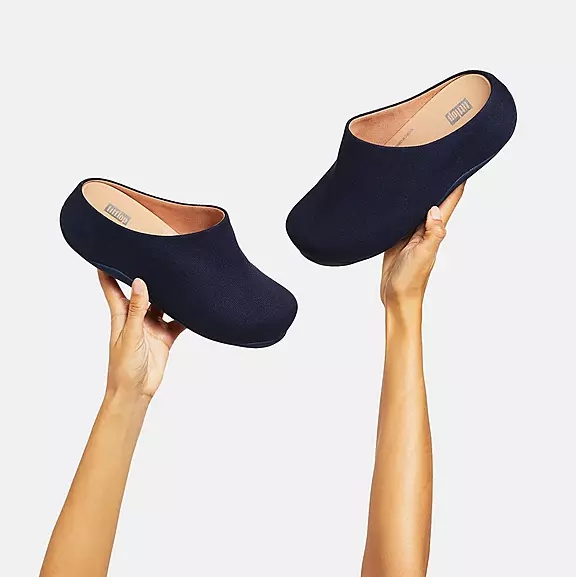 Zoccoli Donna FitFlop SHUV Tela Blu Marino | 92388859