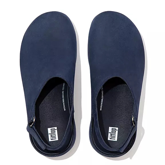 Zoccoli Uomo FitFlop SHUV Nubuck Back-Cinturino Blu Marino | 22382619