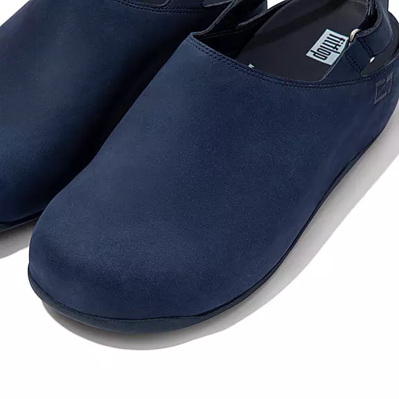 Zoccoli Uomo FitFlop SHUV Nubuck Back-Cinturino Blu Marino | 22382619