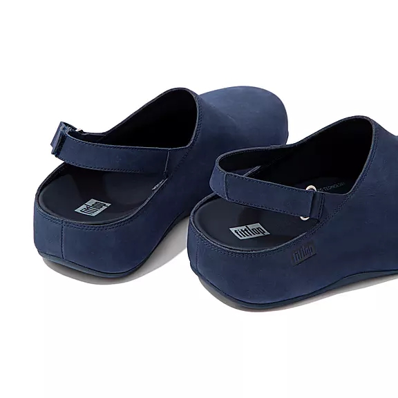 Zoccoli Uomo FitFlop SHUV Nubuck Back-Cinturino Blu Marino | 22382619