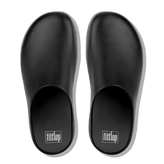 Zoccoli Uomo FitFlop SHUV Pelle Nere | 20982148