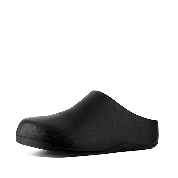 Zoccoli Uomo FitFlop SHUV Pelle Nere | 20982148