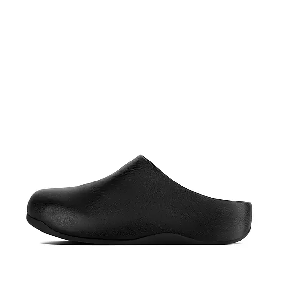 Zoccoli Uomo FitFlop SHUV Pelle Nere | 20982148